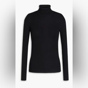 Zimmermann Black Wool Ribbed Turtleneck Sweeter